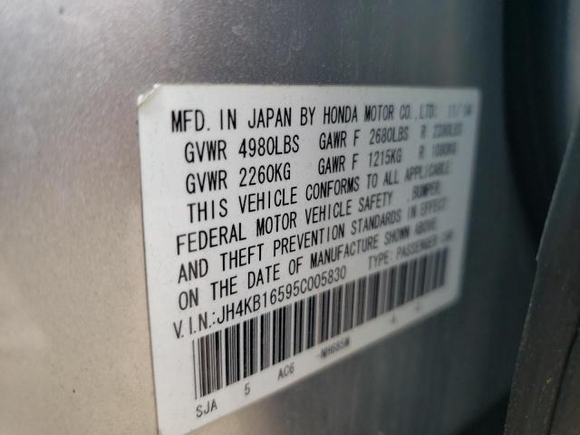 Photo 10 from auction – 2005 ACURA RL with VIN JH4KB16595C005830