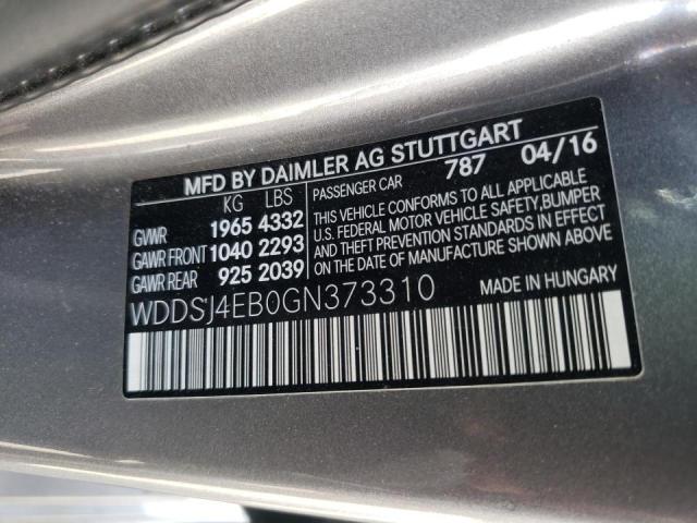 Photo 10 from auction – 2016 MERCEDES-BENZ CLA 250 with VIN WDDSJ4EB0GN373310