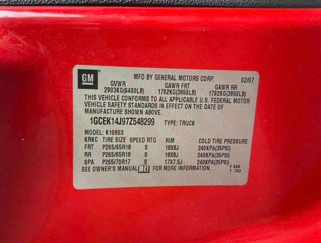 Photo 10 from auction – 2007 CHEVROLET SILVERADO with VIN 1GCEK14J97Z548299