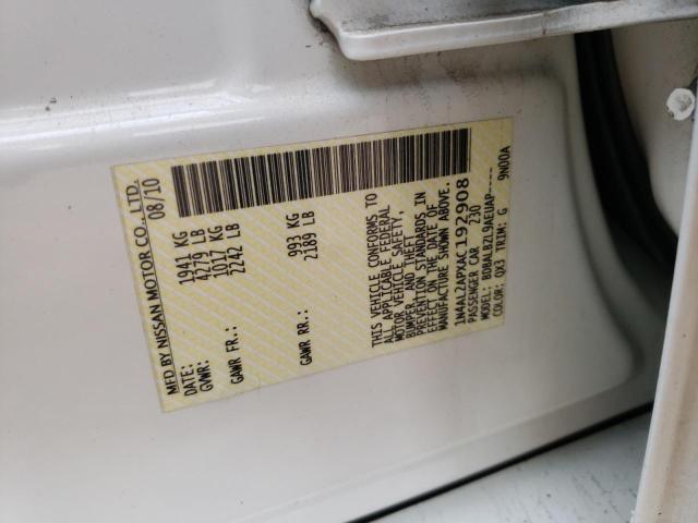 Photo 10 from auction – 2010 NISSAN ALTIMA BAS with VIN 1N4AL2APXAC192908