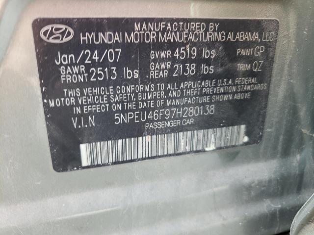Photo 10 from auction – 2007 HYUNDAI SONATA SE with VIN 5NPEU46F97H280138