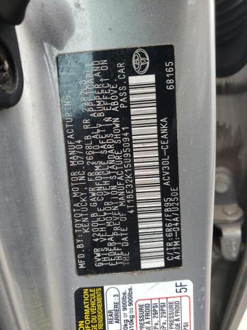 Photo 10 from auction – 2005 TOYOTA CAMRY LE with VIN 4T1BE32K15U950941