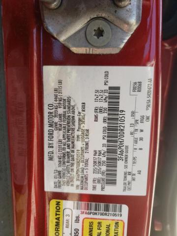 Photo 10 from auction – 2013 FORD FUSION SE with VIN 3FA6P0H70DR210519