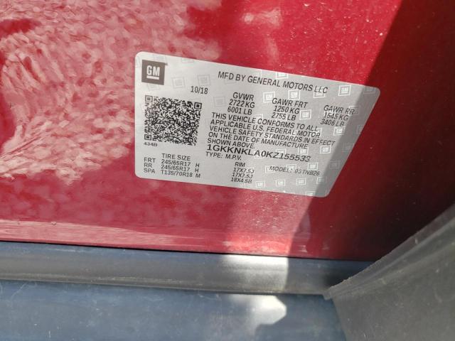 Photo 10 from auction – 2019 GMC ACADIA SLE with VIN 1GKKNKLA0KZ155533