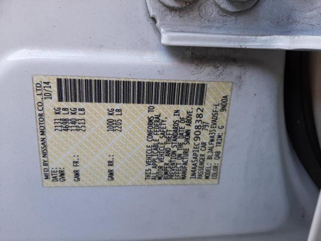 Photo 10 from auction – 2014 NISSAN MAXIMA S with VIN 1N4AA5AP1EC908382