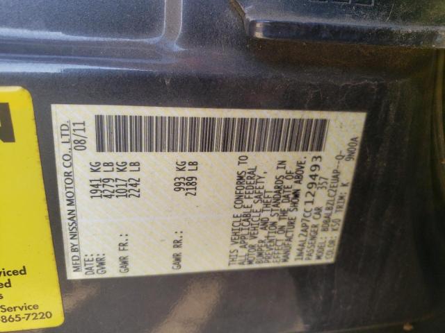 Photo 10 from auction – 2012 NISSAN ALTIMA BAS with VIN 1N4AL2AP7CC129493