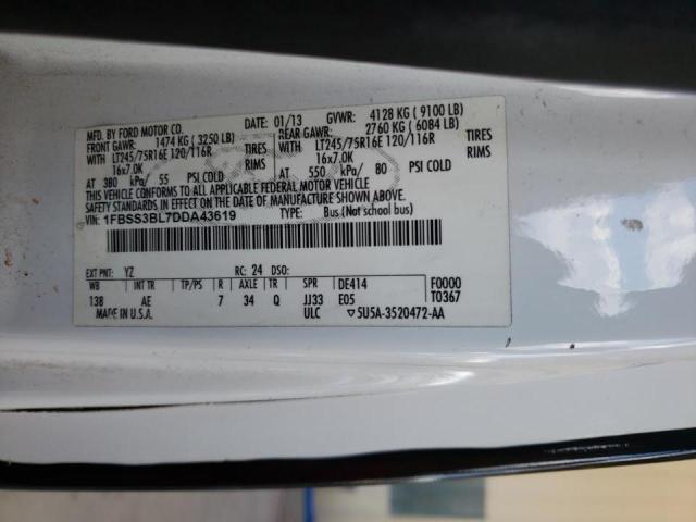 Photo 10 from auction – 2013 FORD ECONOLINE with VIN 1FBSS3BL7DDA43619