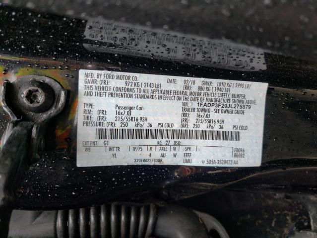 Photo 10 from auction – 2018 FORD FOCUS SE with VIN 1FADP3F20JL275879