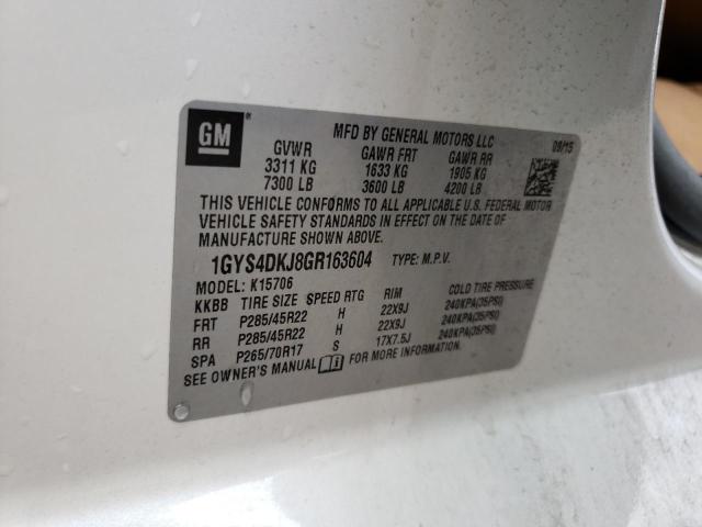 Photo 10 from auction – 2016 CADILLAC ESCALADE P with VIN 1GYS4DKJ8GR163604