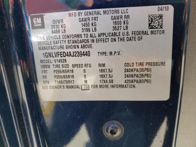 Photo 10 from auction – 2010 CHEVROLET TRAVERSE L with VIN 1GNLVFED4AJ239440