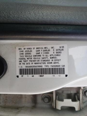 Photo 10 from auction – 2005 ACURA TL with VIN 19UUA66255A079582