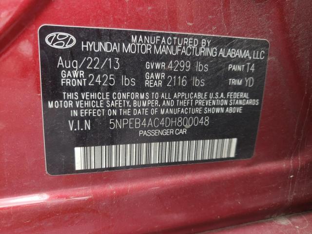 Photo 10 from auction – 2013 HYUNDAI SONATA GLS with VIN 5NPEB4AC4DH800048