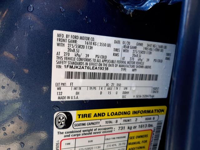 Photo 10 from auction – 2020 FORD EXPEDITION with VIN 1FMJK2AT6LEA19318