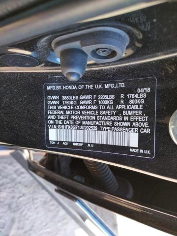 Photo 10 from auction – 2018 HONDA CIVIC TYPE with VIN SHHFK8G71JU202529