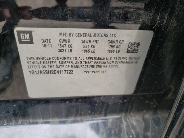 Photo 10 from auction – 2012 CHEVROLET SONIC LS with VIN 1G1JA6SH2C4117723