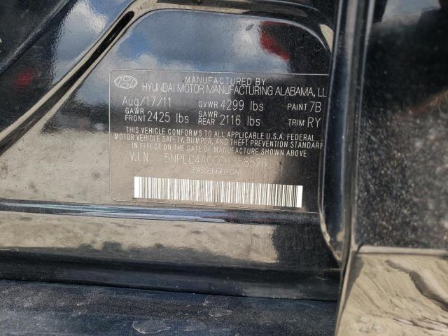 Photo 10 from auction – 2012 HYUNDAI SONATA SE with VIN 5NPEC4AC0CH358526