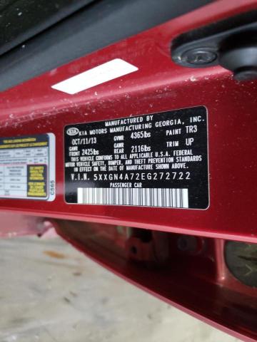 صورة رقم 10 من المزاد - 2014 KIA OPTIMA EX مع VIN 5XXGN4A72EG272722