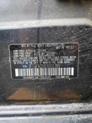 Photo 10 from auction – 2012 SUBARU IMPREZA PR with VIN JF1GPAC68CH201785