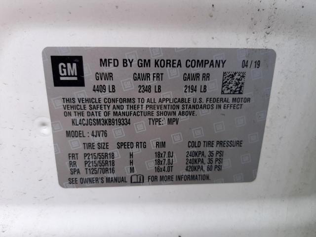Photo 10 from auction – 2019 BUICK ENCORE ESS with VIN KL4CJGSM3KB919334