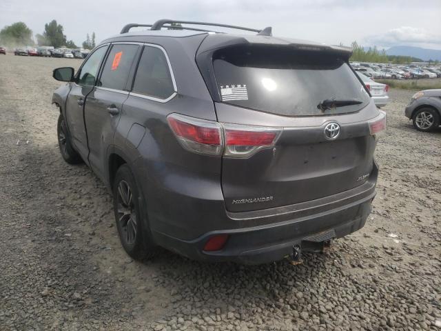 Photo 3 from auction – 2016 TOYOTA HIGHLANDER with VIN 5TDJKRFH8GS272514