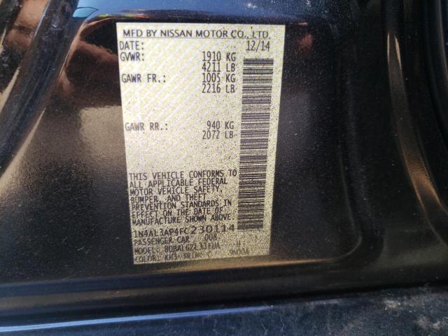 Photo 10 from auction – 2015 NISSAN ALTIMA 2.5 with VIN 1N4AL3AP4FC230114