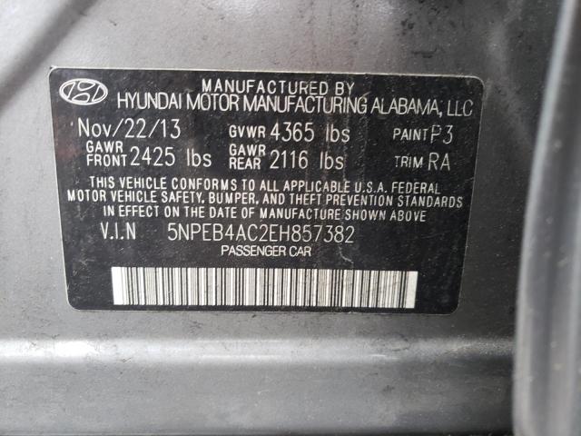 Photo 10 from auction – 2014 HYUNDAI SONATA GLS with VIN 5NPEB4AC2EH857382