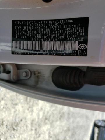 Photo 10 from auction – 2016 TOYOTA COROLLA L with VIN 5YFBURHE6GP512539