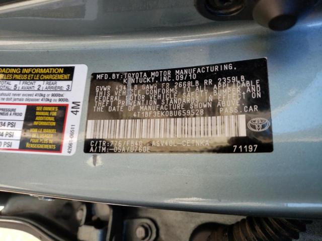 Фото 10 с аукциона – 2011 TOYOTA CAMRY BASE с VIN 4T1BF3EK0BU659528