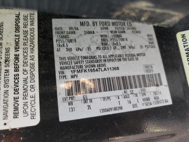 Photo 10 from auction – 2007 FORD EXPEDITION with VIN 1FMFK19547LA11368