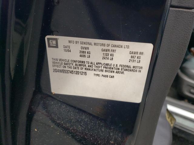 Photo 10 from auction – 2005 BUICK LACROSSE C with VIN 2G4WE537451201215