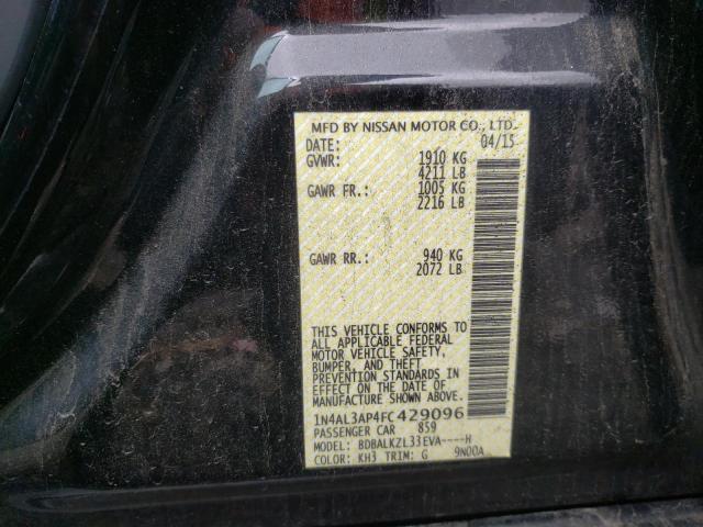Photo 10 from auction – 2015 NISSAN ALTIMA 2.5 with VIN 1N4AL3AP4FC429096