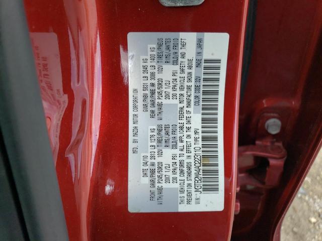 Photo 10 from auction – 2010 MAZDA CX-9 with VIN JM3TB2MA4A0223110