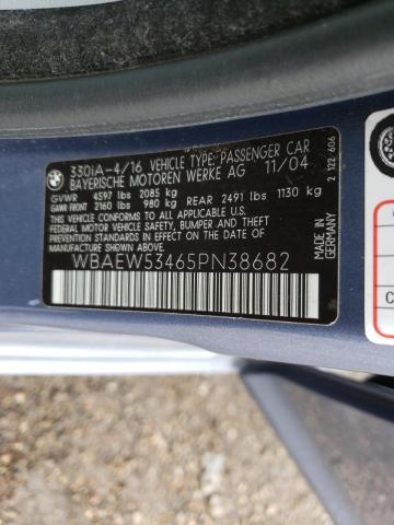 Photo 10 from auction – 2005 BMW 330 XI with VIN WBAEW53465PN38682