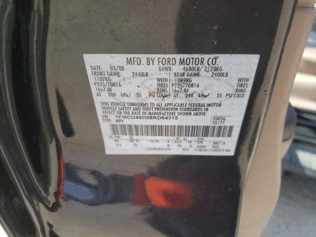 Photo 10 from auction – 2008 FORD ESCAPE HEV with VIN 1FMCU49H58KD64315