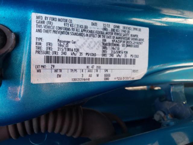 Photo 10 from auction – 2013 FORD FOCUS SE with VIN 1FADP3F20DL219297