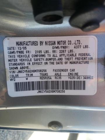 Photo 10 from auction – 2006 INFINITI G35 with VIN JNKCV54EX6M708256
