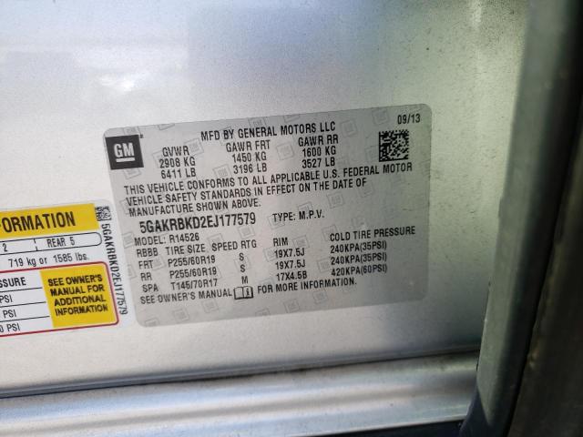 Photo 10 from auction – 2014 BUICK ENCLAVE with VIN 5GAKRBKD2EJ177579