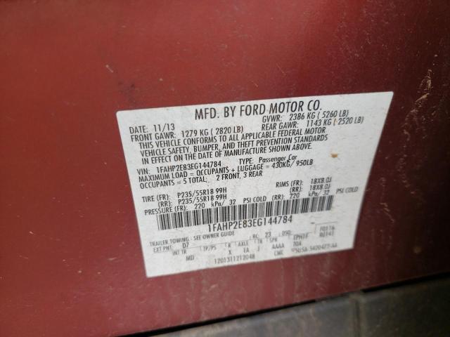 Photo 10 from auction – 2014 FORD TAURUS SEL with VIN 1FAHP2E83EG144784