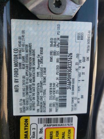 Photo 10 from auction – 2016 FORD FUSION SE with VIN 3FA6P0H93GR337626