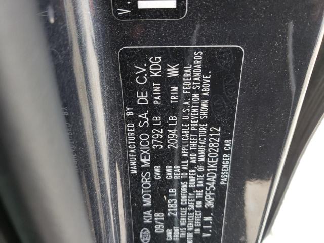 Photo 10 from auction – 2019 KIA FORTE EX with VIN 3KPF54AD1KE028212