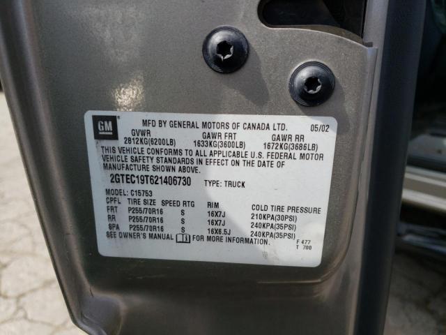 Photo 10 from auction – 2002 GMC NEW SIERRA with VIN 2GTEC19T621406730