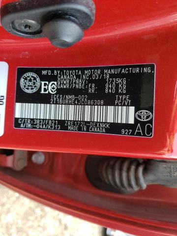 Photo 10 from auction – 2018 TOYOTA COROLLA L with VIN 2T1BURHE4JC086308