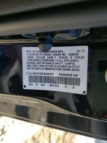 Photo 10 from auction – 2011 HONDA CIVIC EX with VIN 2HGFG1B81BH503597