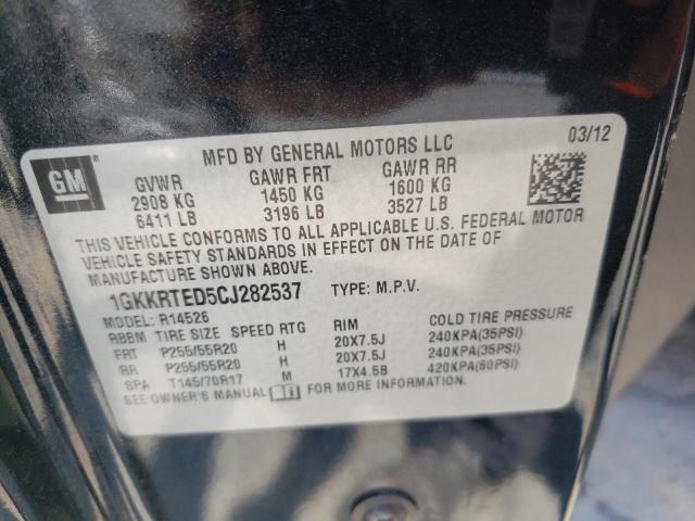 Photo 10 from auction – 2012 GMC ACADIA DEN with VIN 1GKKRTED5CJ282537