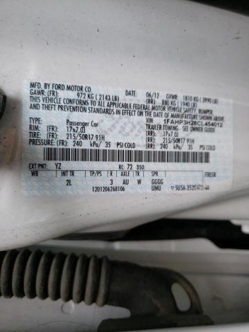 Photo 10 from auction – 2012 FORD FOCUS SEL with VIN 1FAHP3H28CL454012