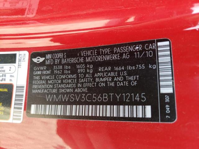 Photo 10 from auction – 2011 MINI COOPER S with VIN WMWSV3C56BTY12145