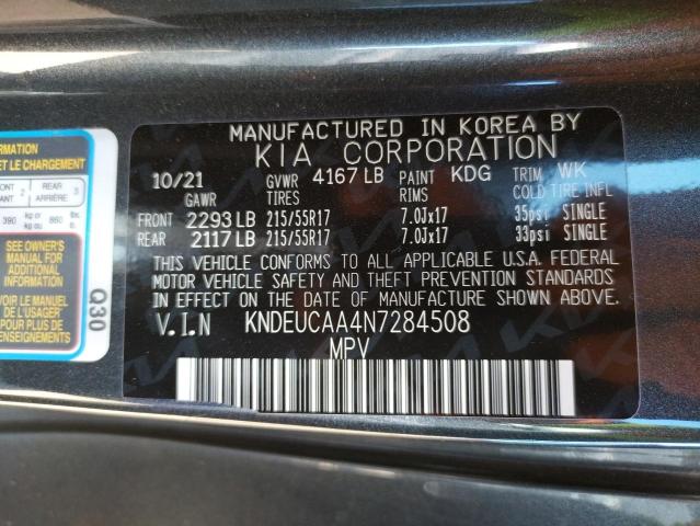 Photo 10 from auction – 2022 KIA SELTOS S with VIN KNDEUCAA4N7284508