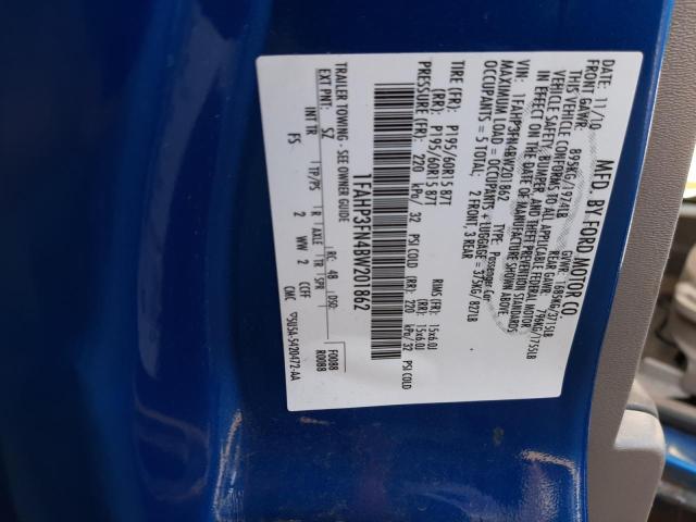 Photo 10 from auction – 2011 FORD FOCUS SE with VIN 1FAHP3FN4BW201862