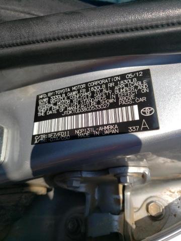 Photo 10 from auction – 2012 TOYOTA YARIS with VIN JTDKTUD38CD533027