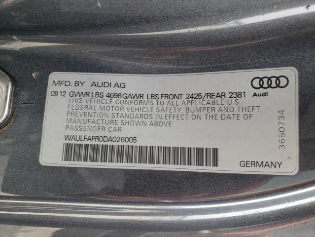 Photo 10 from auction – 2013 AUDI A5 PREMIUM with VIN WAULFAFR0DA026005